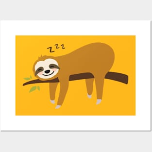 Lazy sloth Posters and Art